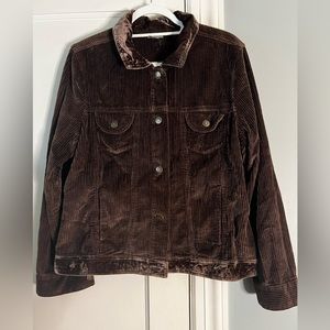 J.Jill soft corduroy brown lightweight jacket